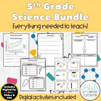 5th grade science bundle entire year by vestal s 21st century classroom