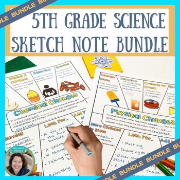 Preview of 5th Grade Interactive Science Notebooks - NGSS Sketch Notes - Graphic Organizers