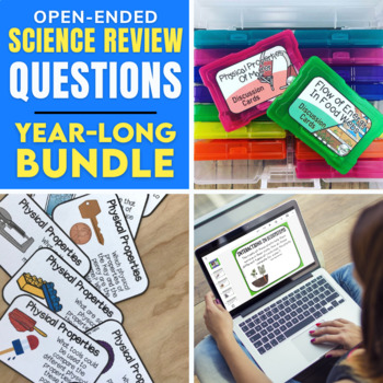 Preview of 5th Grade Science STAAR Review - Discussion Question Task Card BUNDLE
