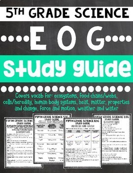 Preview of 5th Grade Science EOG Study Guide