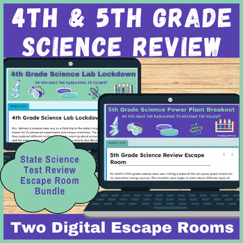 Preview of 5th Grade Science Escape Room - Science Test Prep - State Test SOL Review Bundle