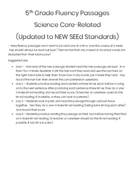 Preview of 5th Grade Science Fluency Passages