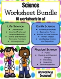 BUNDLE - Science Worksheets