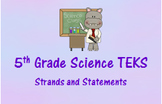 5th Grade Science I Can Statements