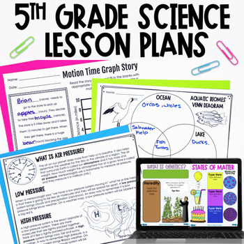 Preview of 5th Grade Science Lesson Plan Bundle - NC Essential Science Standards