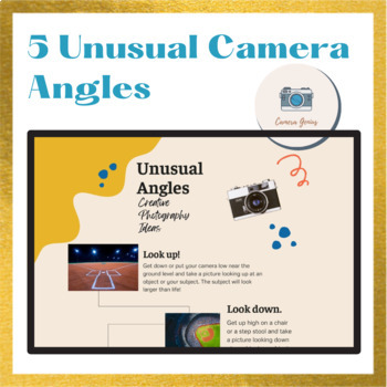 Preview of 5 Unusual Angles Photography Ideas- Fill-in-the-blank and Answers Worksheets