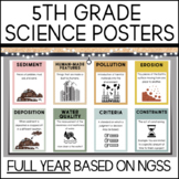 5th Grade Science Posters - FULL YEAR - NGSS - BOHO
