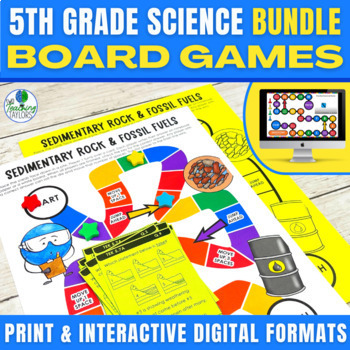 Preview of 5th Grade Science Review Board Games | Full Year Science Test Prep - STAAR