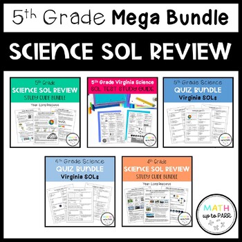 Preview of 5th Grade Science SOL Review Mega Bundle- 4th & 5th Science SOL Study Guides