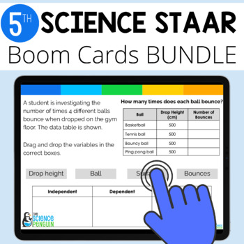 Preview of 5th Grade Science STAAR Review Test Prep BOOM Cards Bundle | Digital Resource