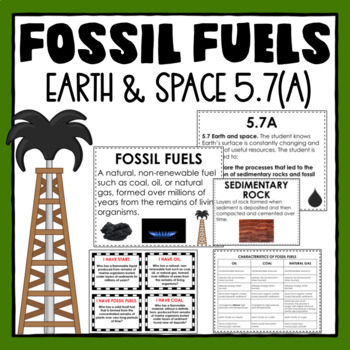 Preview of Formation of Sedimentary Rock and Fossil Fuels- Science TEK 5.7(A)