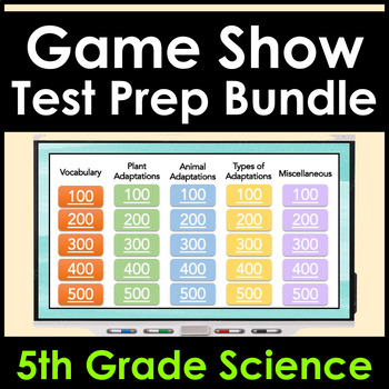 Preview of 5th Grade Science STAAR & NGSSS Game Show BUNDLE | Test Prep Games