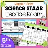 5th Grade Science STAAR Review Escape Room Game | Digital 