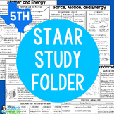 5th Grade Science STAAR Test Prep Review Study Folder