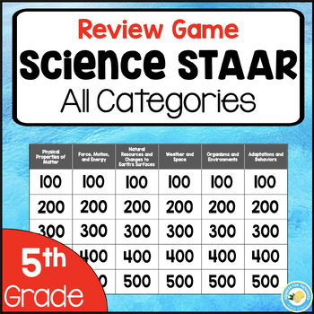 Preview of STAAR Science 5th Grade | Review Game (TEKS Aligned)