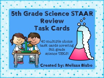 Preview of 5th Grade Science STAAR Review Task Cards