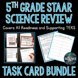 5th Grade Science STAAR Review Task Cards Bundle