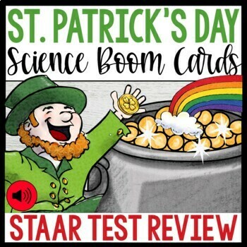 Preview of 5th Grade Science STAAR Review Test Prep 2023 Boom Cards With Audio