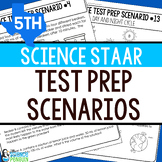 5th Grade Science STAAR Test Prep Scenarios  | Printable +