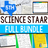 5th Grade Science STAAR Test Prep Review BUNDLE | Workshee