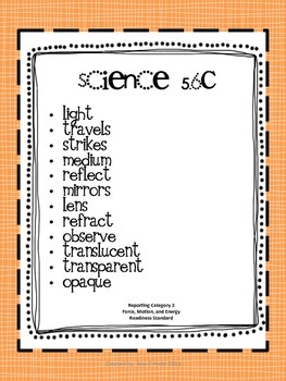 5th grade science vocab