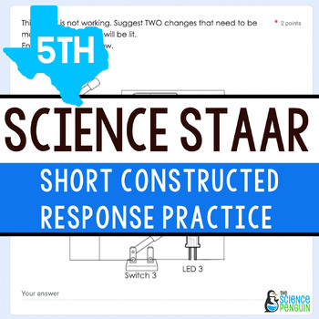 Preview of 5th Grade Science STAAR Review Short Constructed Response | SCR Test Prep