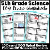 5th Grade Science Spiral Review EOG Test Prep Word Problem