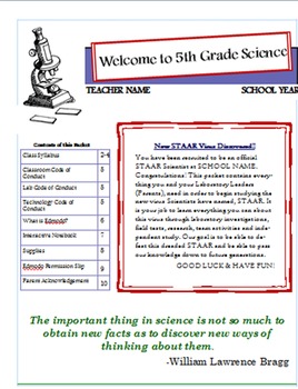 Preview of 5th Grade Science Syllabus-FUN Aligns with TEKS