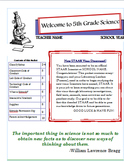 5th Grade Science Syllabus-FUN Aligns with TEKS