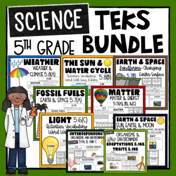 Preview of 5th Grade Science TEKS Bundle