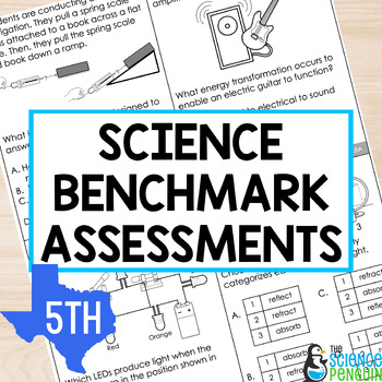 5th Grade Science TEKS Readiness Benchmarks Printable and Digital