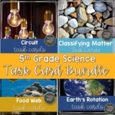 5th Grade Science TEKS Task Card Bundle-Earth Rotation, Fo