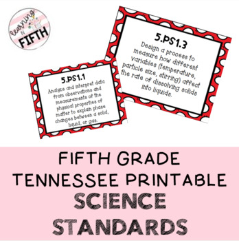 Preview of 5th Grade Science Tennessee Standards