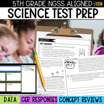 Preview of 5th Grade Science Review Packet for Test Prep - NGSS Aligned
