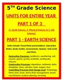 5th Grade Science UNITS FOR ENTIRE YEAR- PART 1