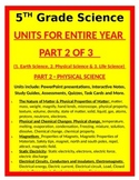 5th Grade Science UNITS FOR ENTIRE YEAR- PART 2
