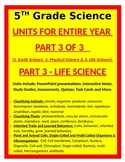 5th Grade Science UNITS FOR ENTIRE YEAR- PART 3