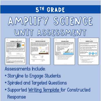 Preview of 5th Grade Science Unit Assessments for Amplify Science Bundle