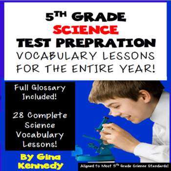 Preview of 5th Grade Science Vocabulary Lessons, Activities, Writing Extensions, More!