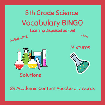 Preview of 5th Grade Science Vocabulary BINGO