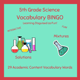 5th Grade Science Vocabulary BINGO