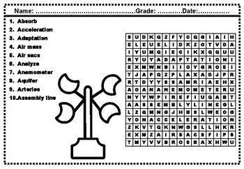 22 5th grade science word search worksheets science activity by swati sharma