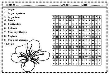 22 5th grade science word search worksheets science activity by swati sharma