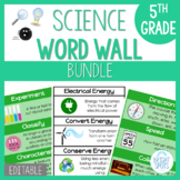 5th Grade Science Word Wall BUNDLE