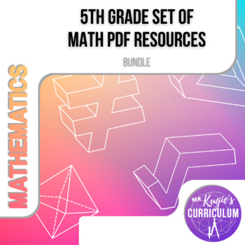 Preview of 5th Grade Set of Math PDF Resources | Math Bundle