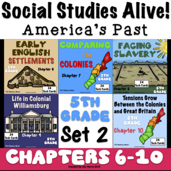 Preview of 5th Grade Social Studies Alive! America's Past - Chapters 6 - 10 - Set 2