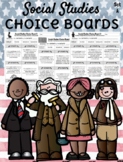 **EDITABLE** Social Studies Choice Boards - Set A