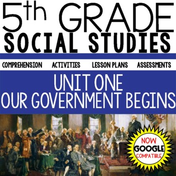 Preview of 5th Grade Social Studies Curriculum United States Government Google Slides
