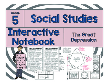 Preview of 5th Grade Social Studies Interactive Notebook-The Great Depression