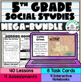 5th Grade Social Studies Mega Bundle: Lessons, Scrapbooks and Timelines